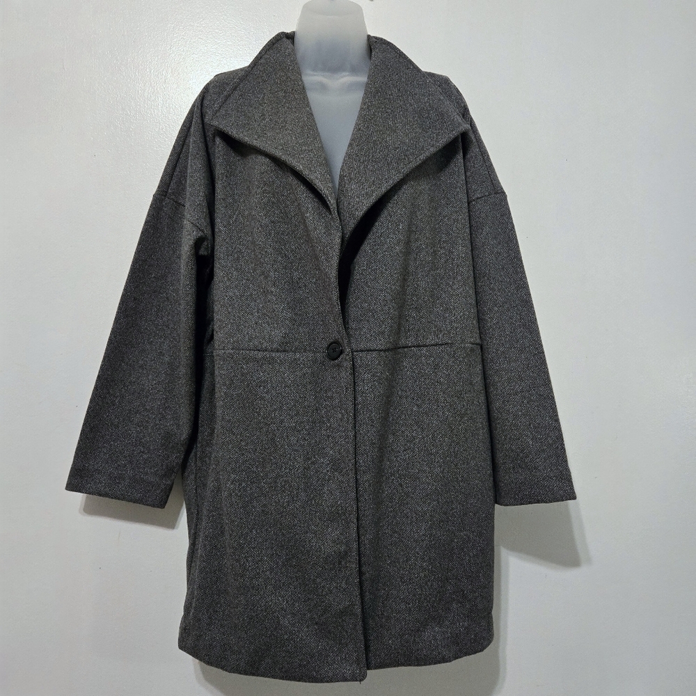 BANANA REPUBLIC FACTORY Knit Cocoon Jacket, Gray, Medium